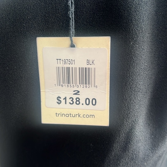Women’s Trina Turk black dress size 2 NWT - Picture 8 of 9